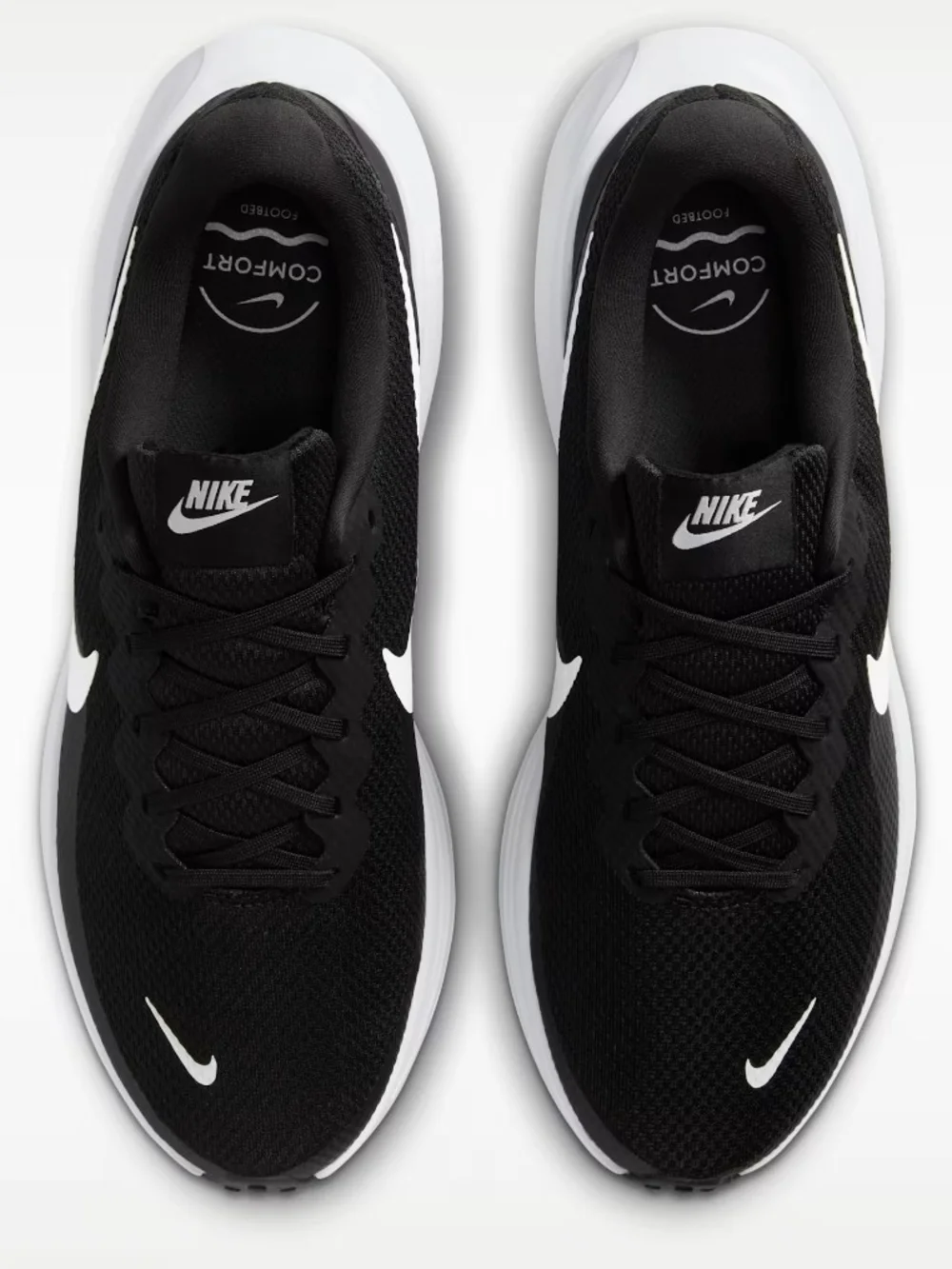 Nike Revolution 8 Black/White Running Shoe Sz 9W/7.5M